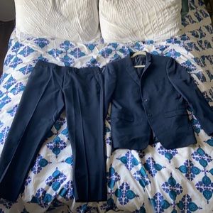 Topman suit navy blue side 42s and pants 30 inch inseam